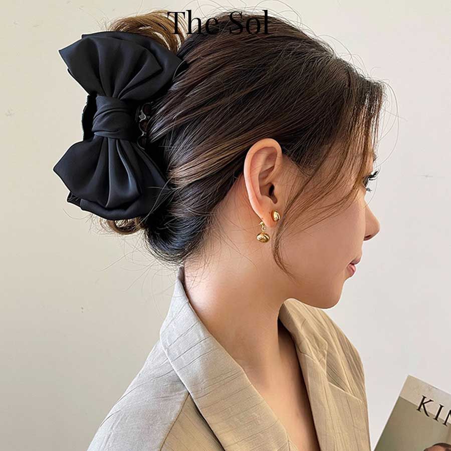 Kẹp Gắp Hàn Quốc Satin Bow