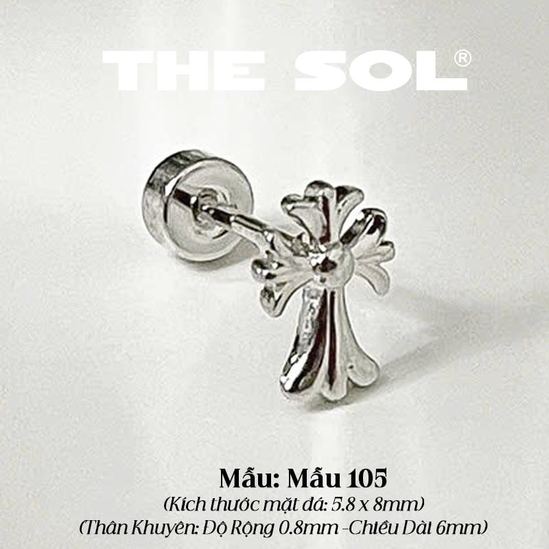 Khuyên Tai Thép Xi Mạ Mini C.Heart - Mẫu 105