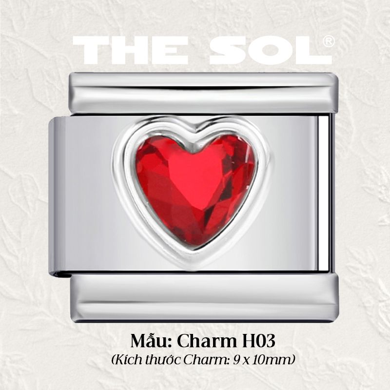 Charm Titan Italian Bracelet - Colour Heart