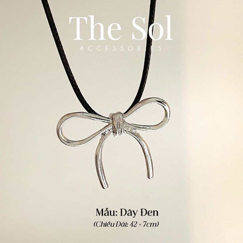 Dây Chuyền Hàn Quốc Trendy Bow - Dây Đen