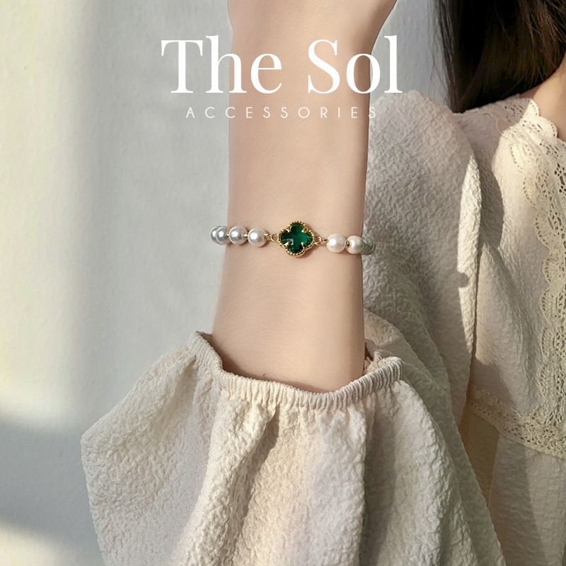 Lắc Tay Hàn Quốc Green Clover