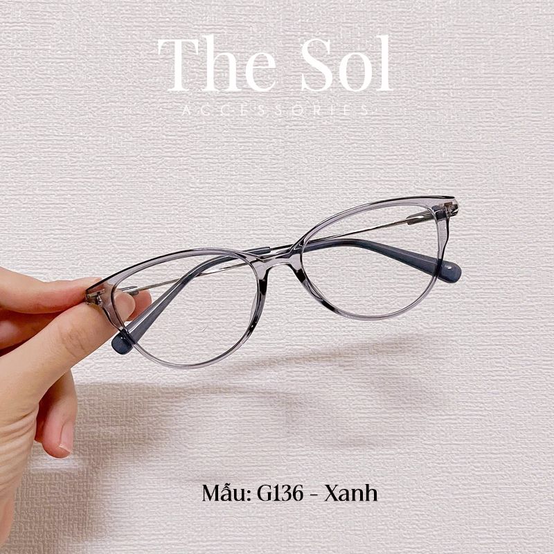 Kính Mắt Gọng Kim Loại Mắt Mèo Trendy