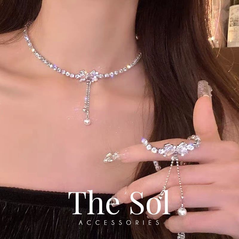 Choker Hàn Quốc Diamond Bow