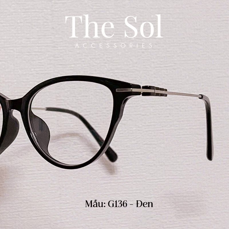 Kính Mắt Gọng Kim Loại Mắt Mèo Trendy