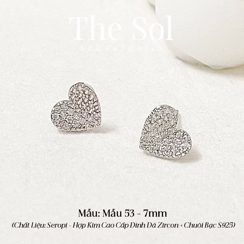 Bông Tai Seropi Diamond Heart - Mẫu 53