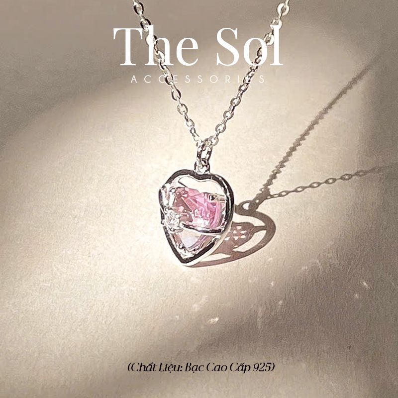 Dây Chuyền Bạc Pinky Heart
