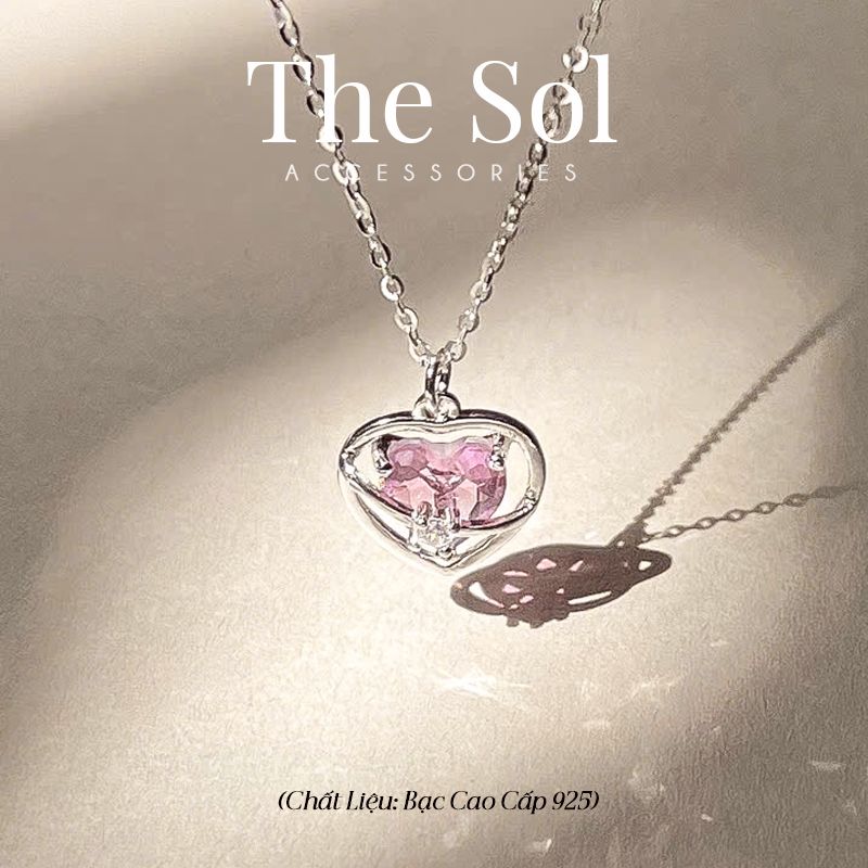 Dây Chuyền Bạc Pinky Heart