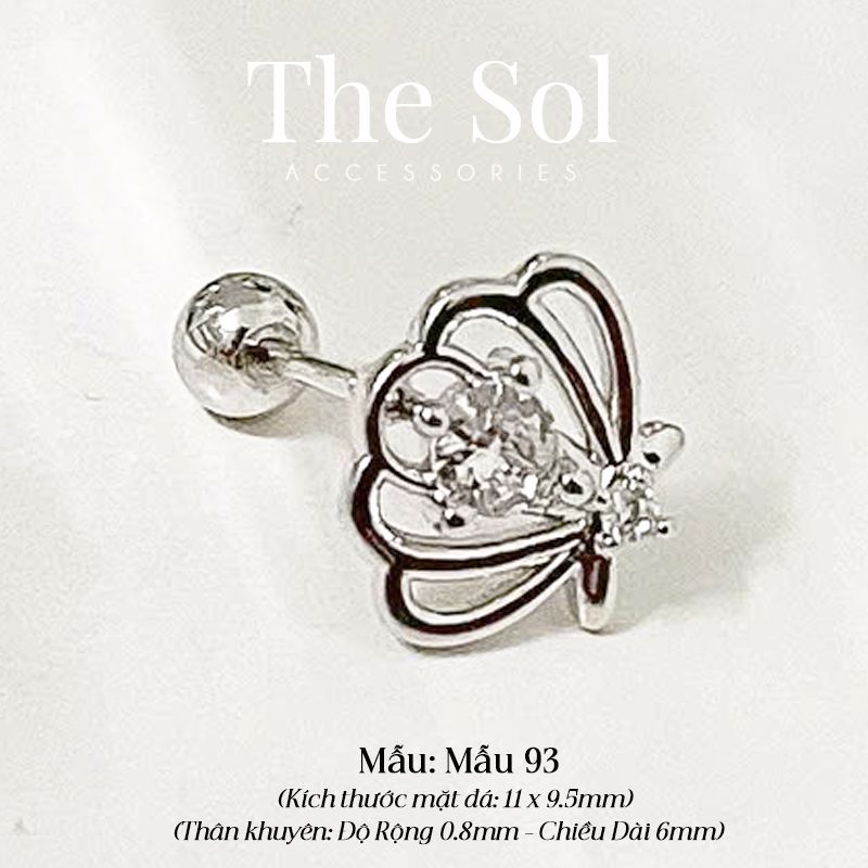 Khuyên Tai Thép Xi Mạ The Shell - Mẫu 93