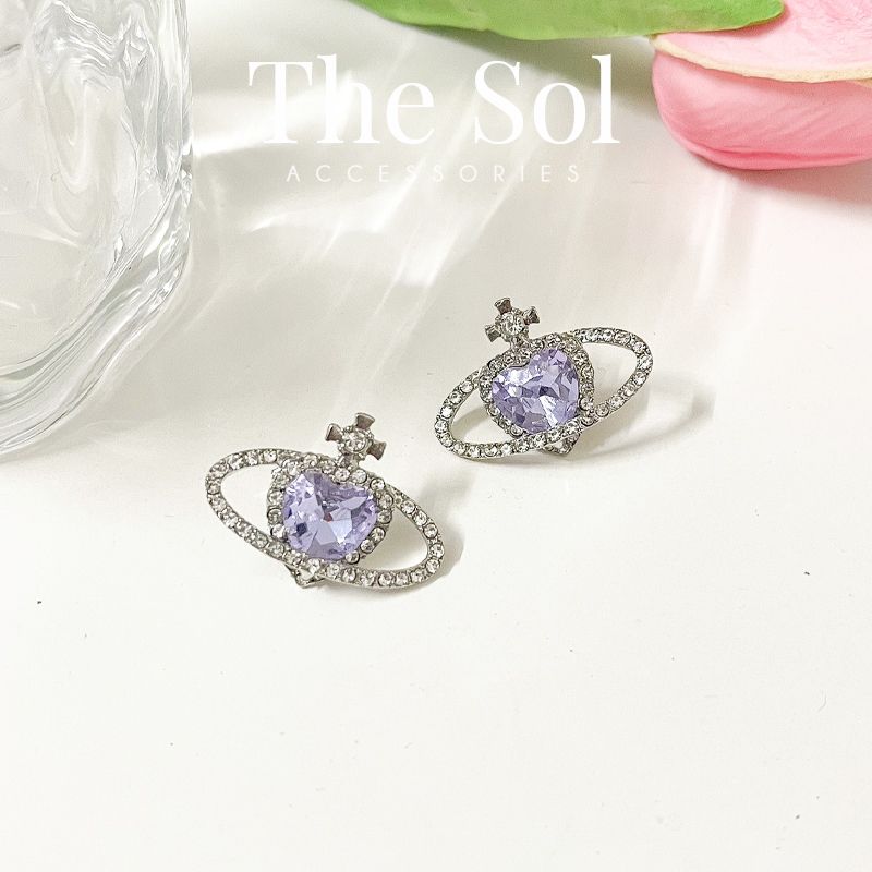 Bông Tai Hàn Quốc Purple Heart