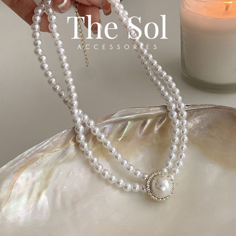 Choker Hàn Quốc Double Pearls