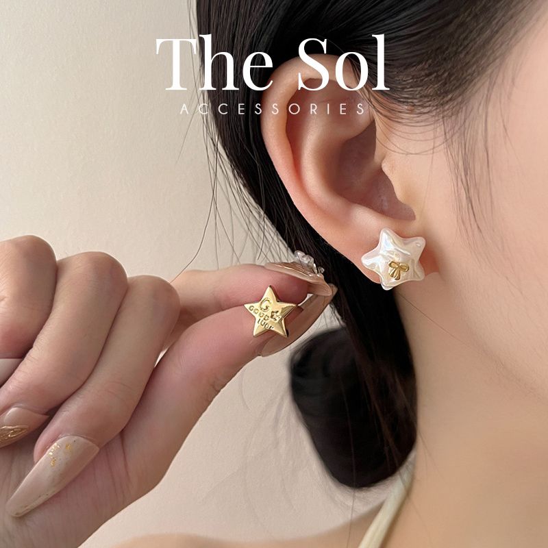 Bông Tai Hàn Quốc Star Pearl