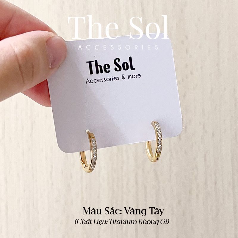 Bông Tai Titan Diamond Hoops