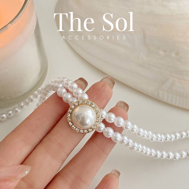Choker Hàn Quốc Double Pearls
