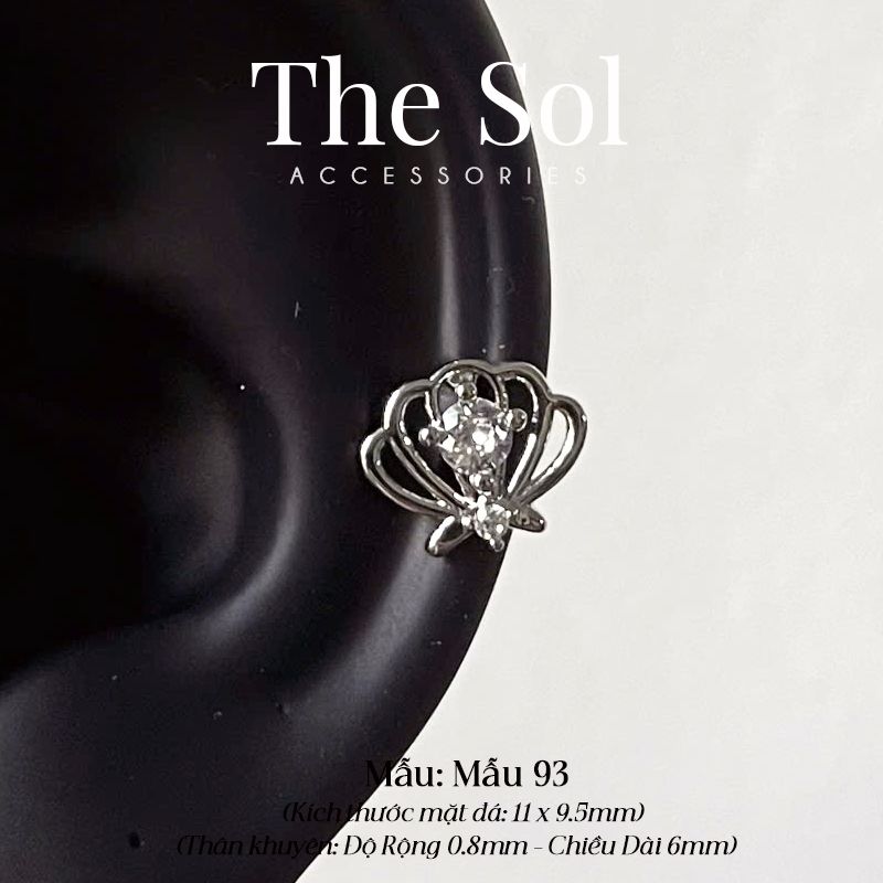 Khuyên Tai Thép Xi Mạ The Shell - Mẫu 93