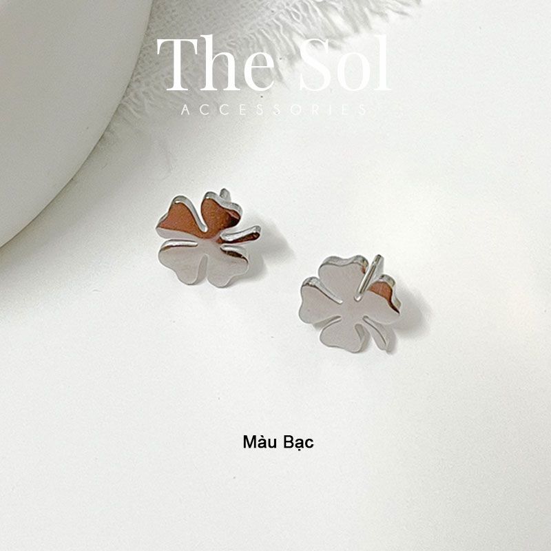 Bông Tai Titan Four-Leaf Clover