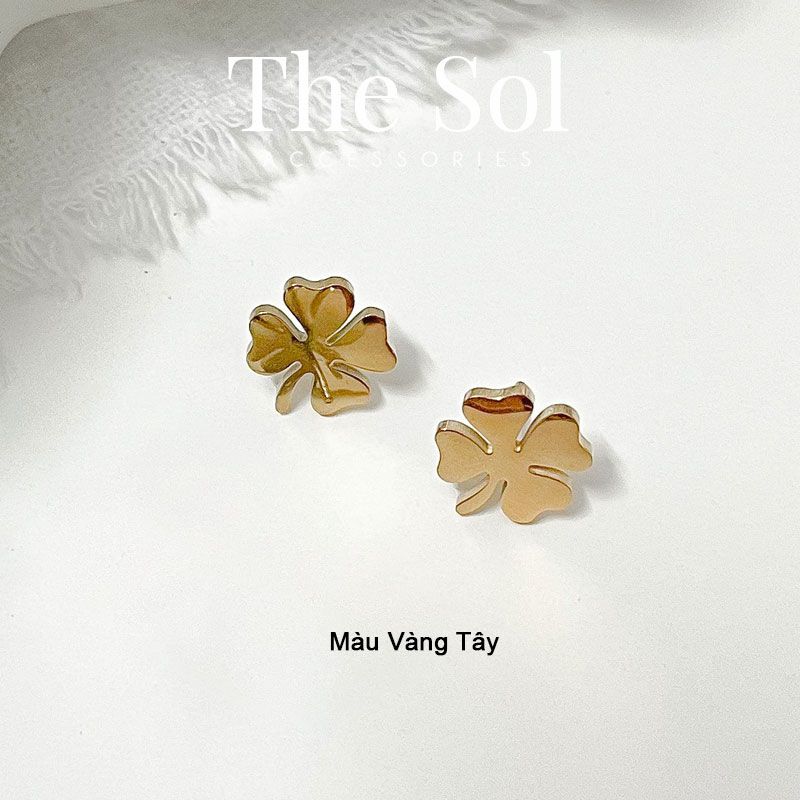 Bông Tai Titan Four-Leaf Clover