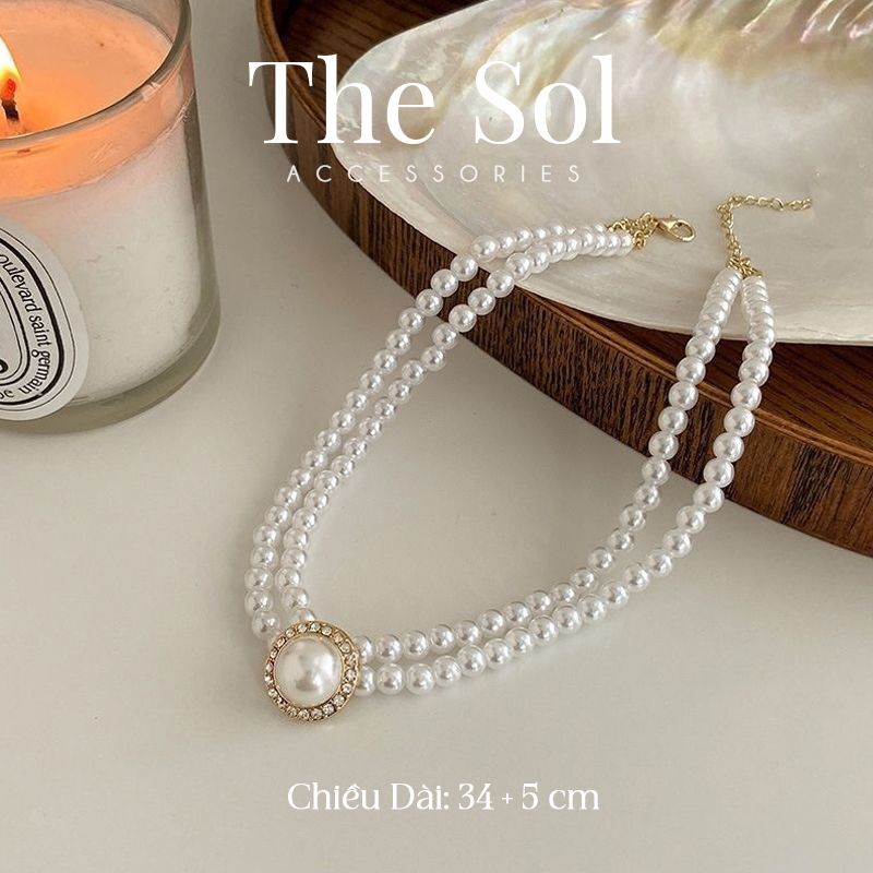 Choker Hàn Quốc Double Pearls