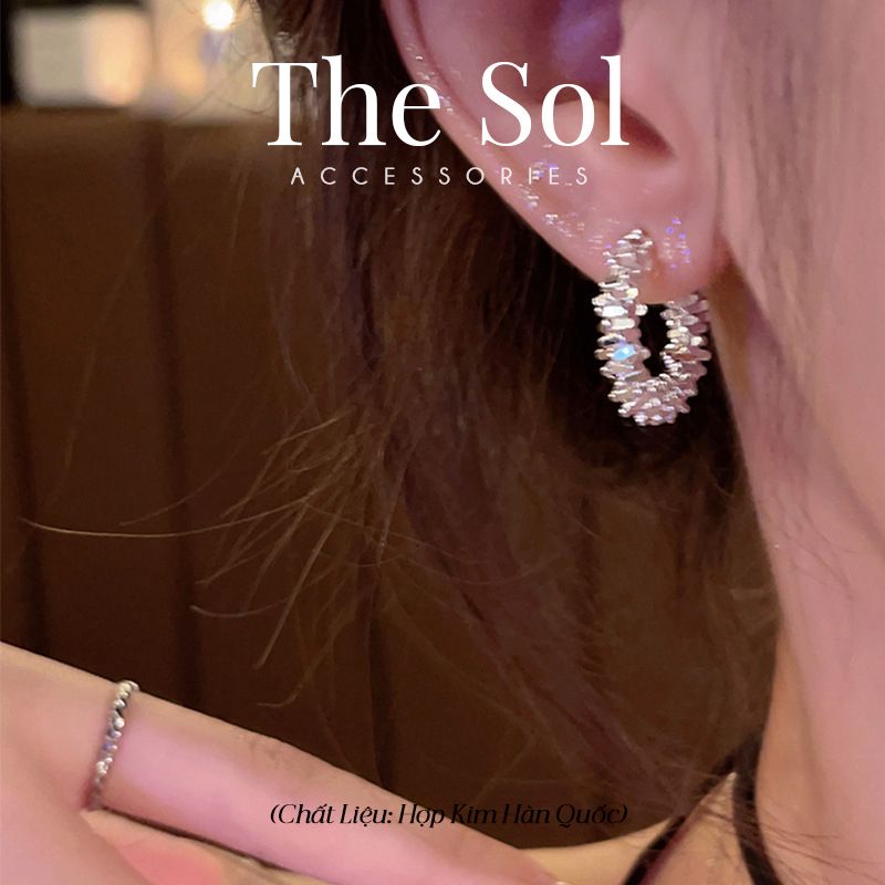 Bông Tai Hàn Quốc Shining Hoops