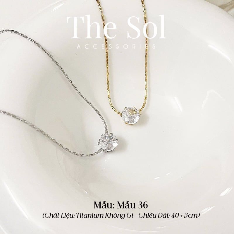 Dây Chuyền Titan Simple Diamond - Mẫu 36