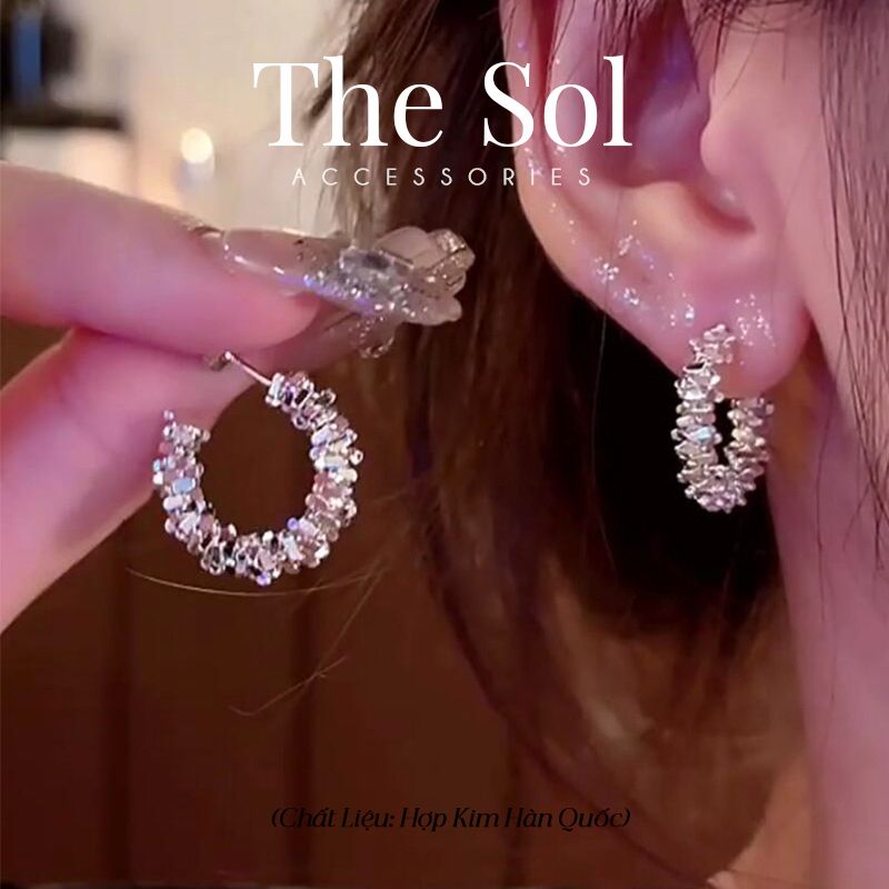 Bông Tai Hàn Quốc Shining Hoops