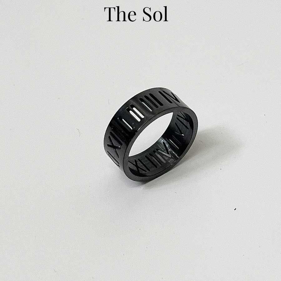 Nhẫn Titan Unisex Hollow Roman