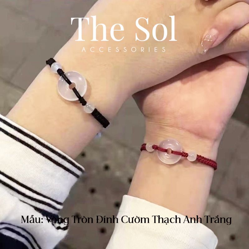 Lắc Tay Hàn Quốc White Quartz & Gems