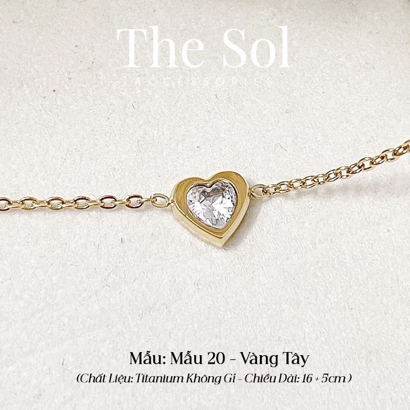 Lắc Tay Titan Mini Diamond Heart - Mẫu 20