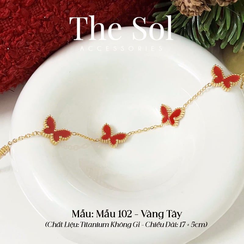 Lắc Tay Titan Red Butterfly - Mẫu 102