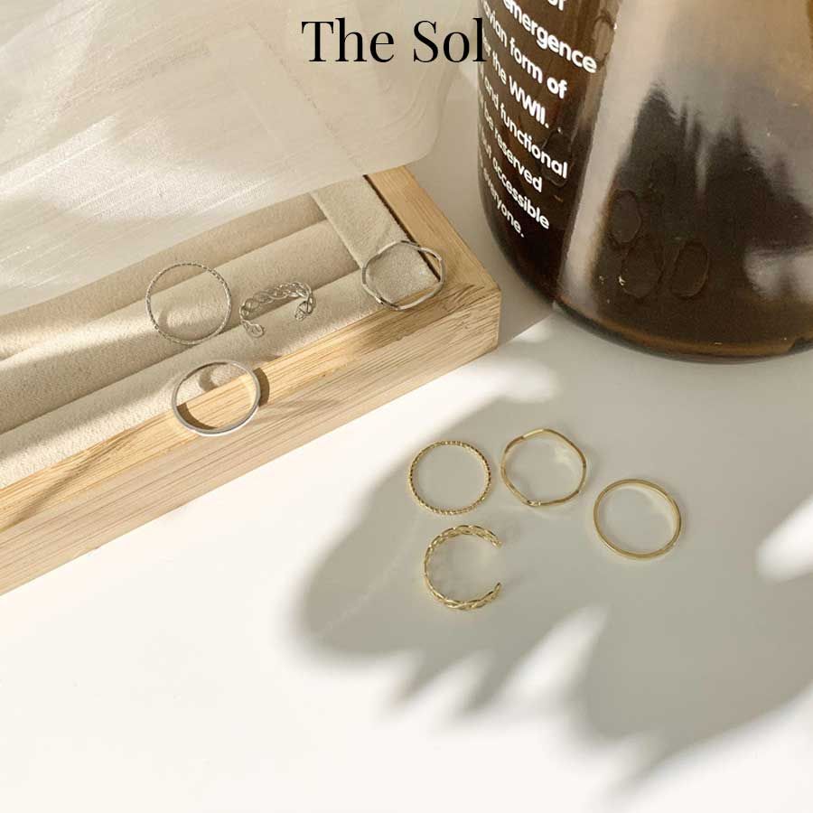 Set Nhẫn Hàn Quốc Simple Ring - Bộ 4 Chiếc