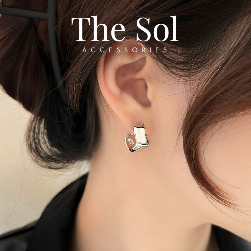 Bông Tai Hàn Quốc Wave Metal