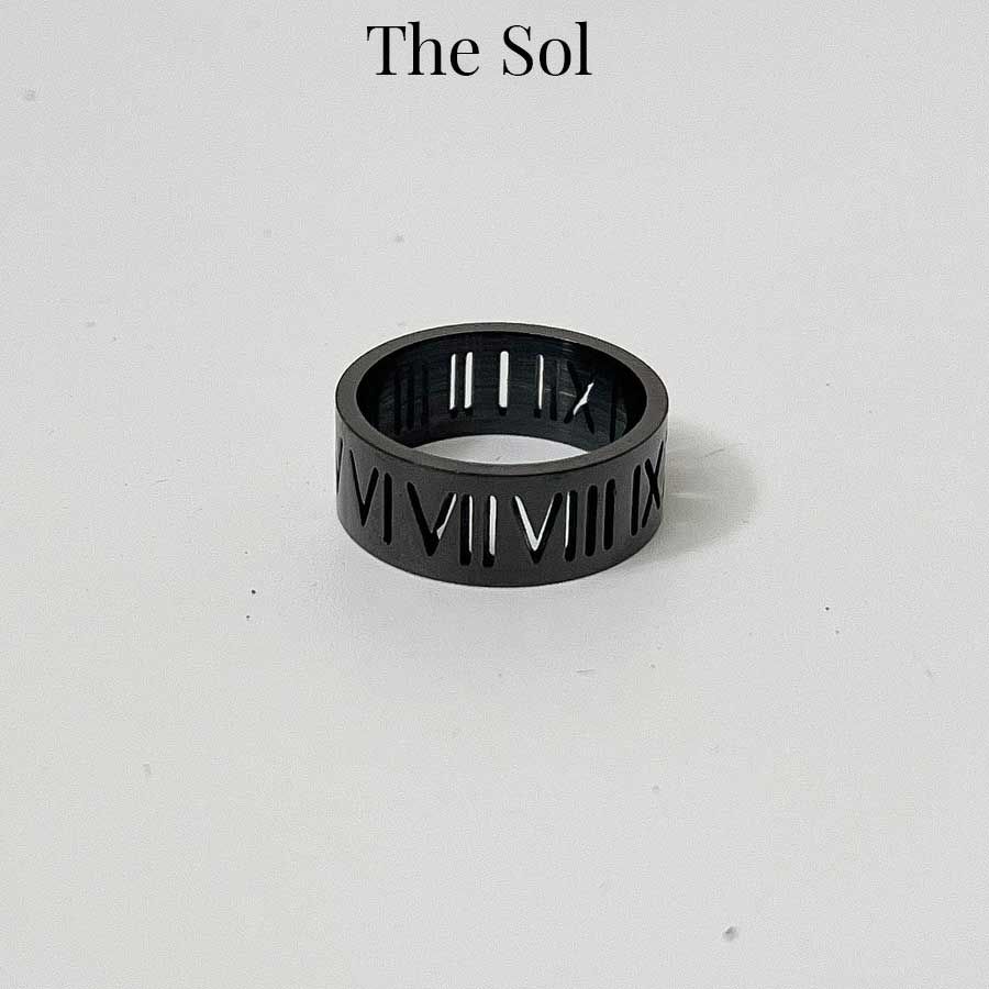 Nhẫn Titan Unisex Hollow Roman
