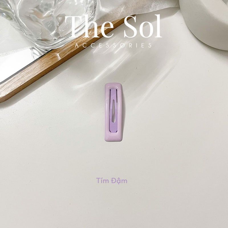 Kẹp Tóc Hàn Quốc Colour Rectangle - 1 Chiếc