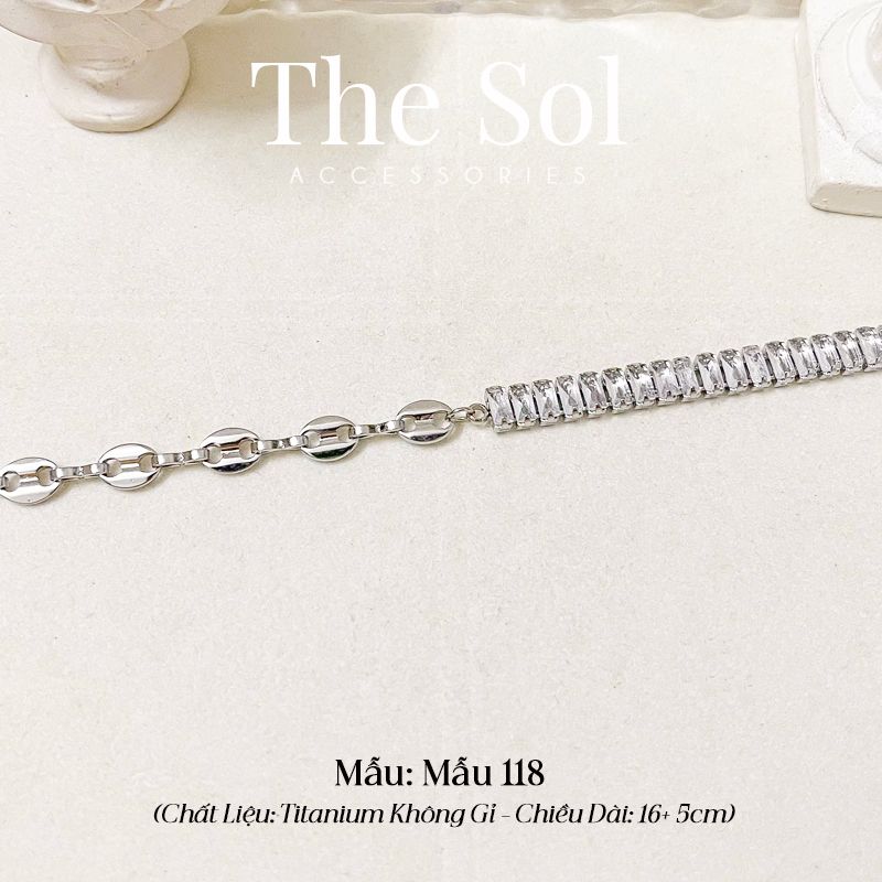 Lắc Tay Titan Chain & Diamond Line - Mẫu 118