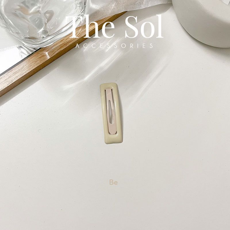 Kẹp Tóc Hàn Quốc Colour Rectangle - 1 Chiếc