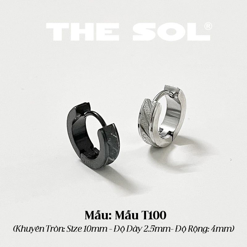 Khuyên Tai Titan Unisex Harsh Thick - Scatch - Mẫu T100