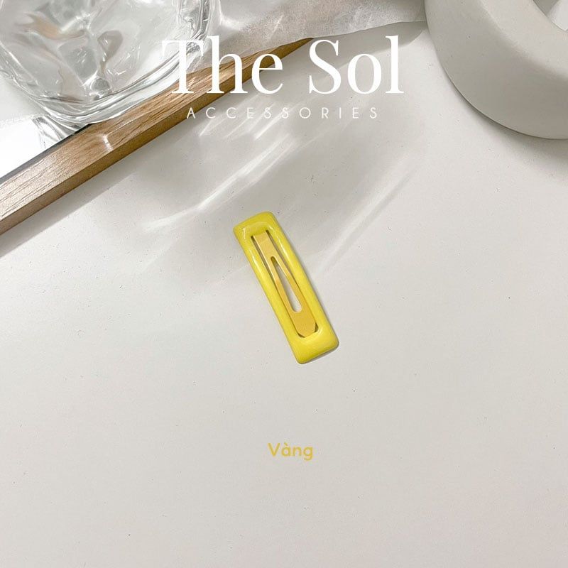 Kẹp Tóc Hàn Quốc Colour Rectangle - 1 Chiếc