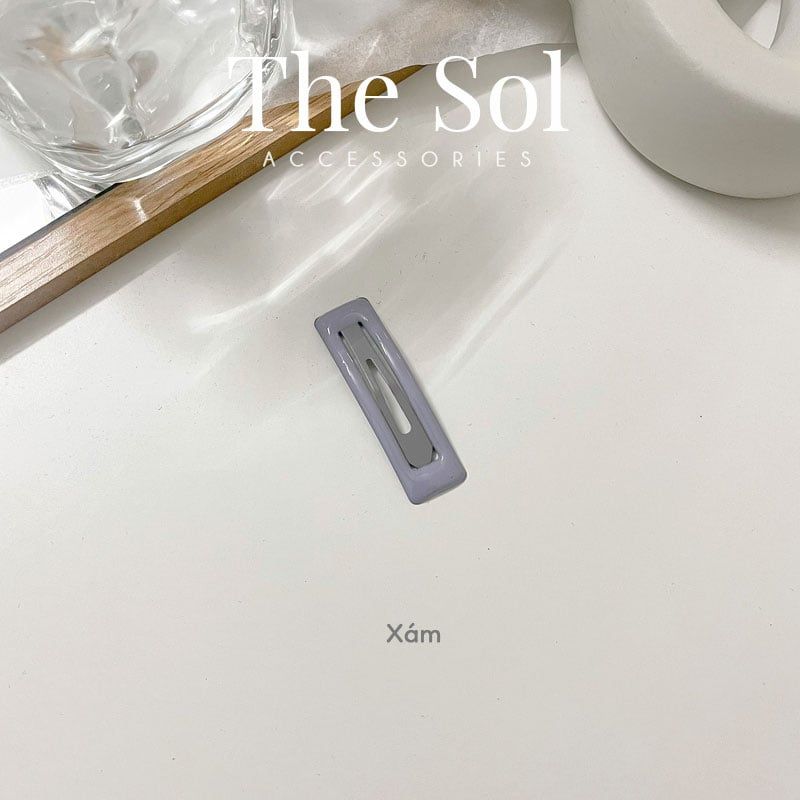 Kẹp Tóc Hàn Quốc Colour Rectangle - 1 Chiếc