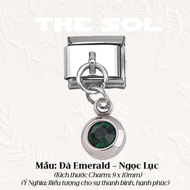 Charm Titan Italian Bracelet - Charm Đá Treo