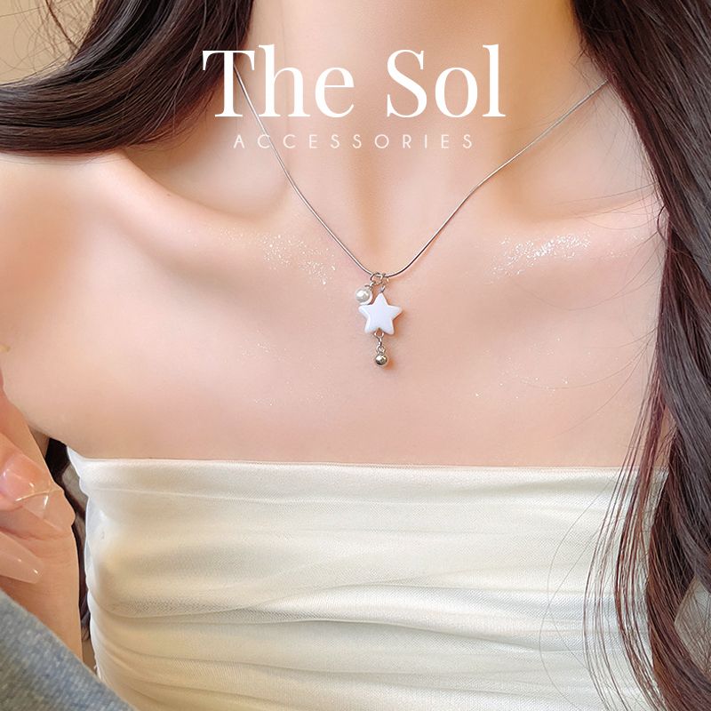 Dây Chuyền Hàn Quốc Pearl Star