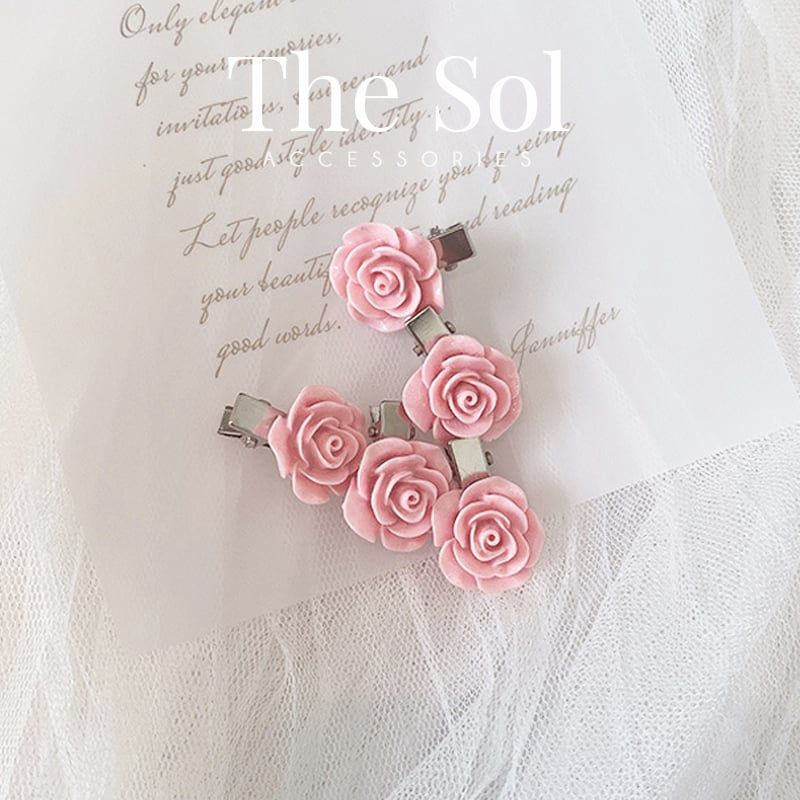 Kẹp Tóc Hàn Quốc Pinky Rose - 1 Chiếc