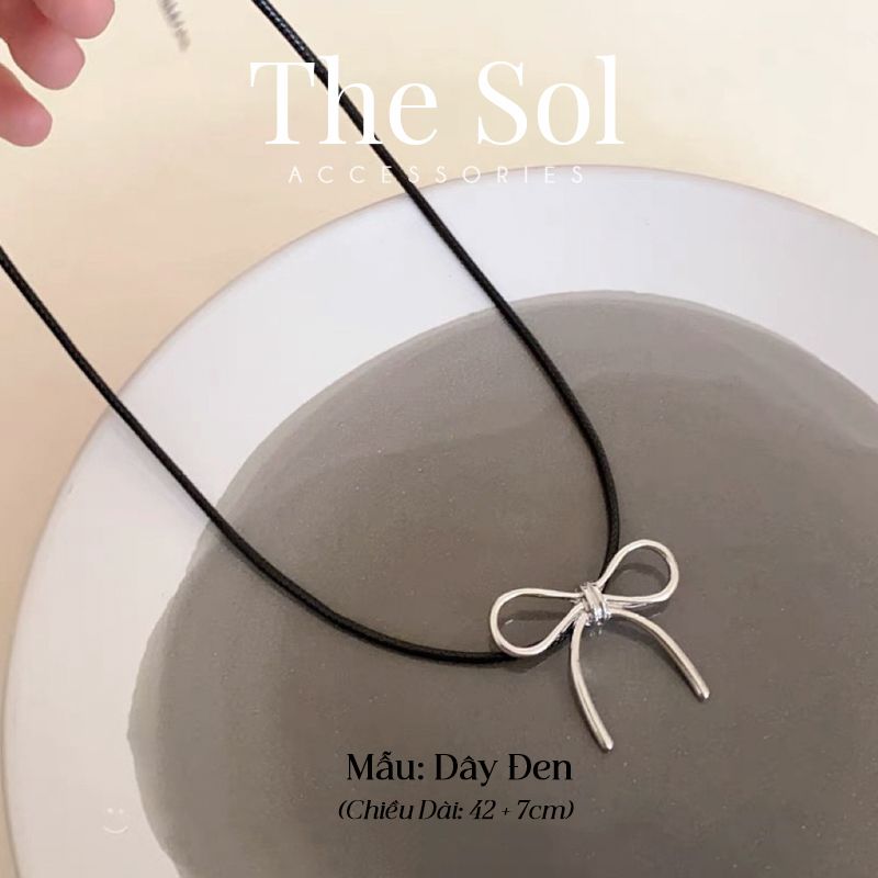Dây Chuyền Hàn Quốc Trendy Bow - Dây Đen