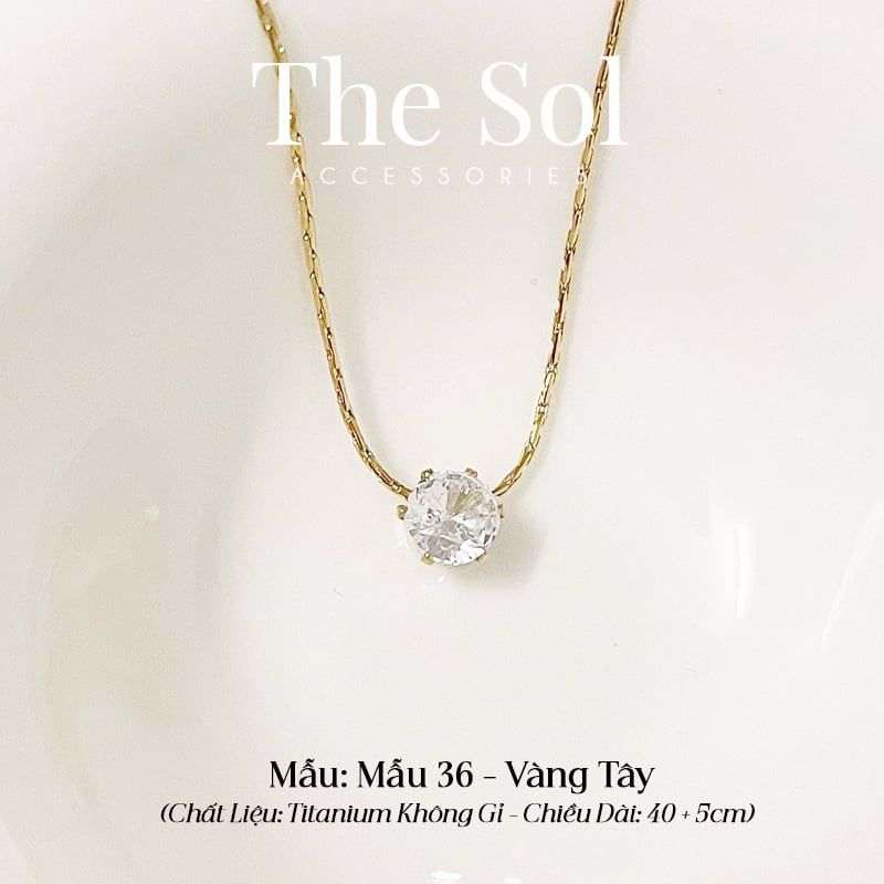 Dây Chuyền Titan Simple Diamond - Mẫu 36