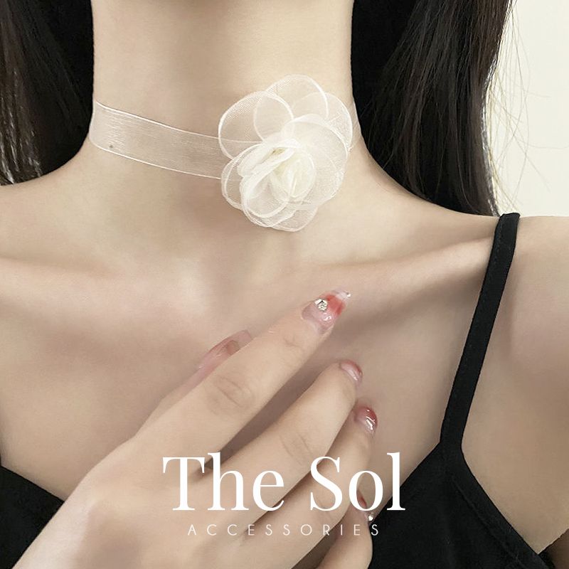 Choker Hàn Quốc Chiffon Rose