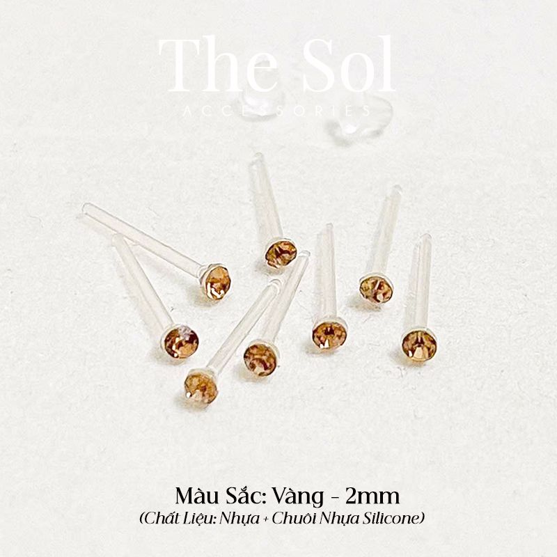 Bông Tai Nhựa Màu Sắc