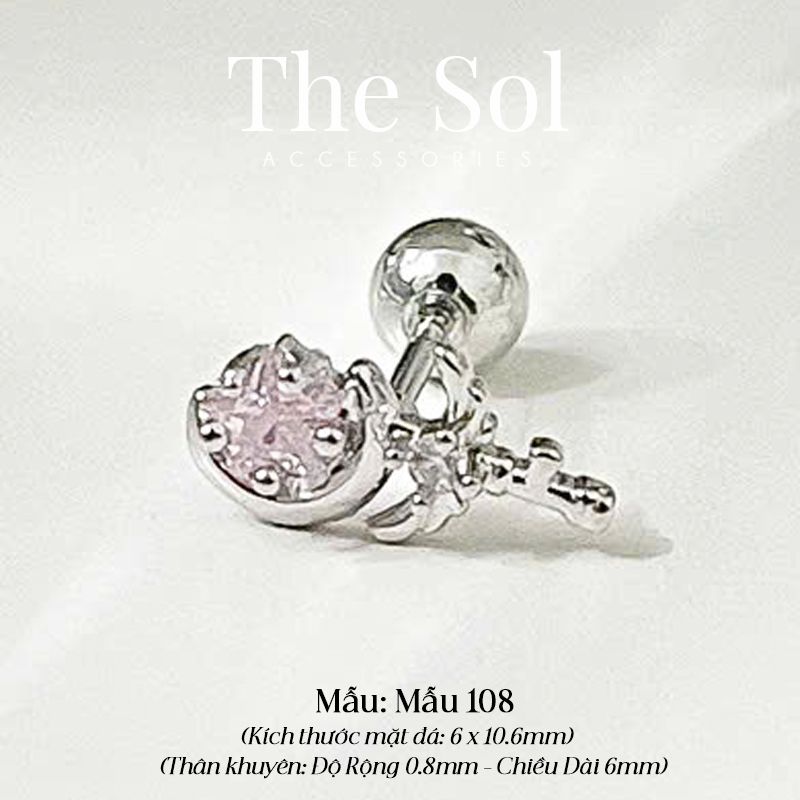 Khuyên Tai Thép Xi Mạ Pinky Star Scepter - Mẫu 108