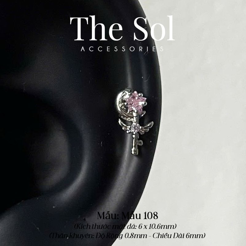 Khuyên Tai Thép Xi Mạ Pinky Star Scepter - Mẫu 108