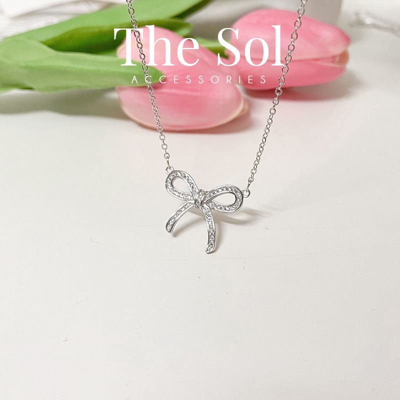 Dây Chuyền Hàn Quốc Diamond Bow