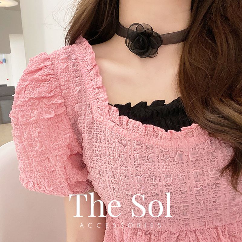 Choker Hàn Quốc Chiffon Rose