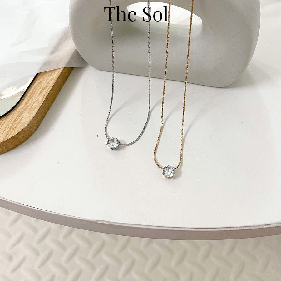 Dây Chuyền Titan Simple Diamond - Mẫu 36