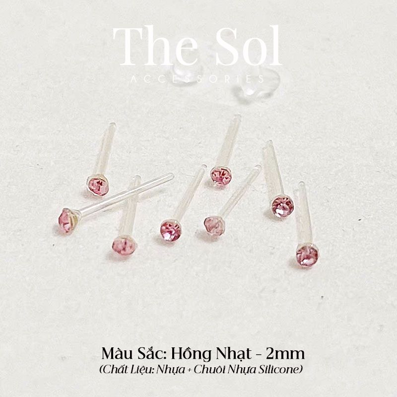 Bông Tai Nhựa Màu Sắc
